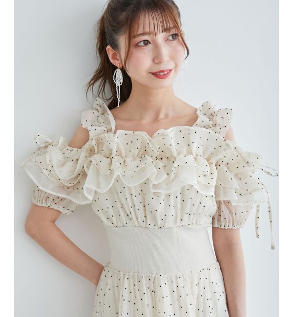 MAJESTICLEGON「ミルフィーユフリルコルセットワンピ」|ワンピース|