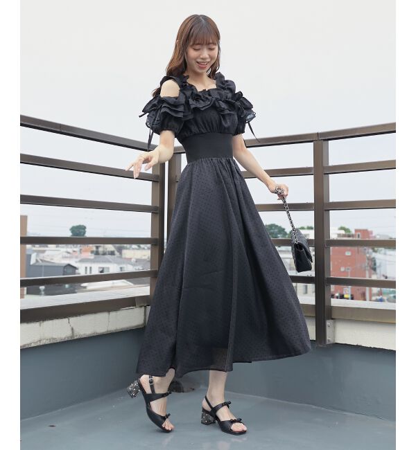 MAJESTICLEGON「ミルフィーユフリルコルセットワンピ」|ワンピース|