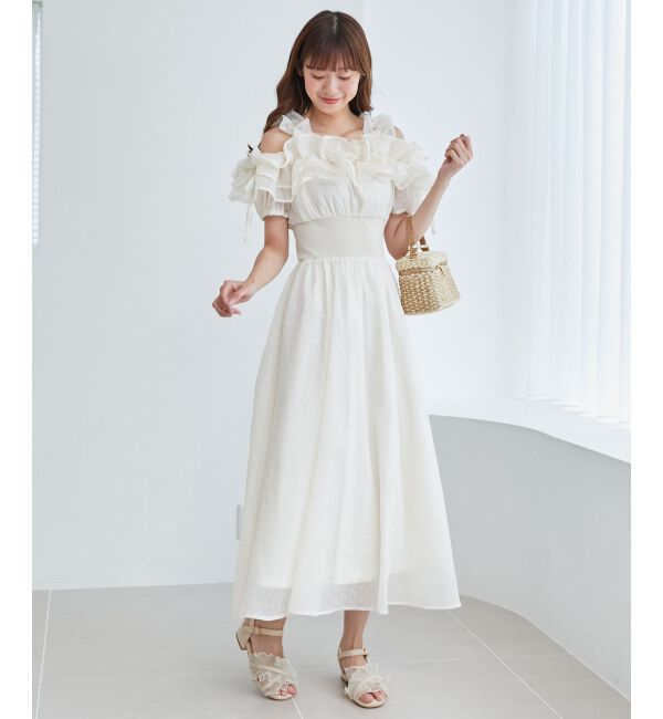 MAJESTICLEGON「ミルフィーユフリルコルセットワンピ」|ワンピース|