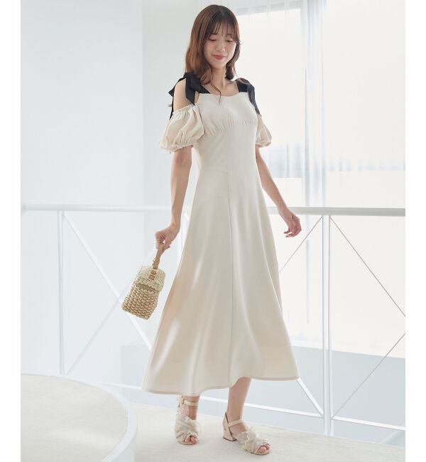 MAJESTICLEGON「2wayバイカラーリボンワンピース」|ワンピース|