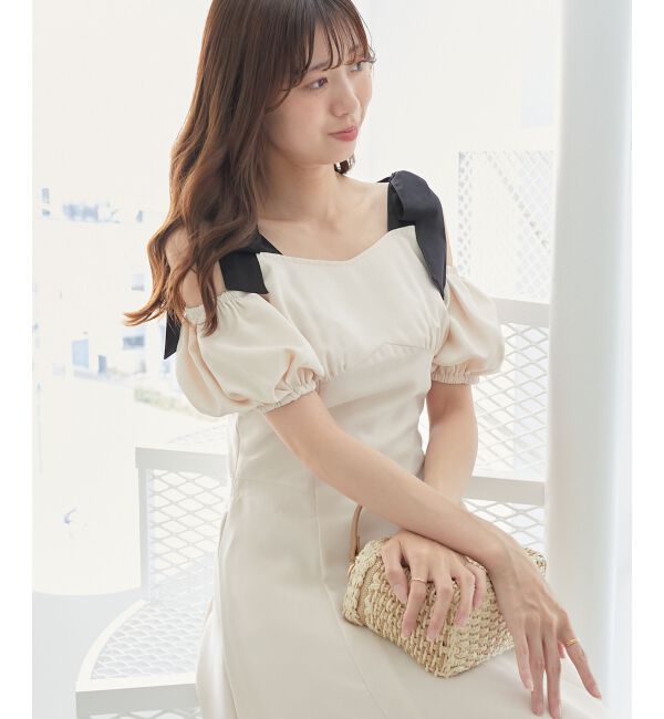 MAJESTICLEGON「2wayバイカラーリボンワンピース」|ワンピース|