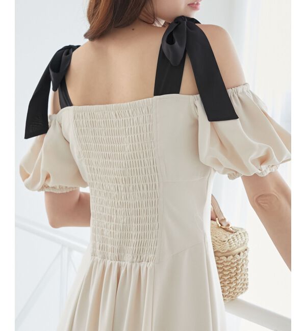 MAJESTICLEGON「2wayバイカラーリボンワンピース」|ワンピース|