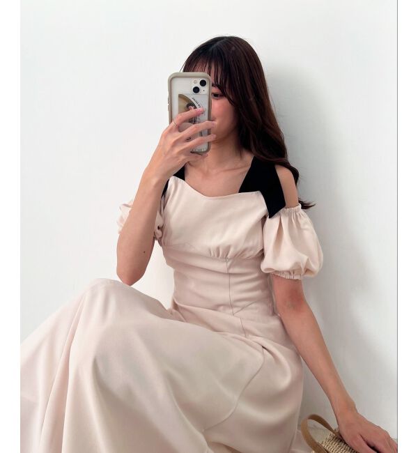 MAJESTICLEGON「2wayバイカラーリボンワンピース」|ワンピース|