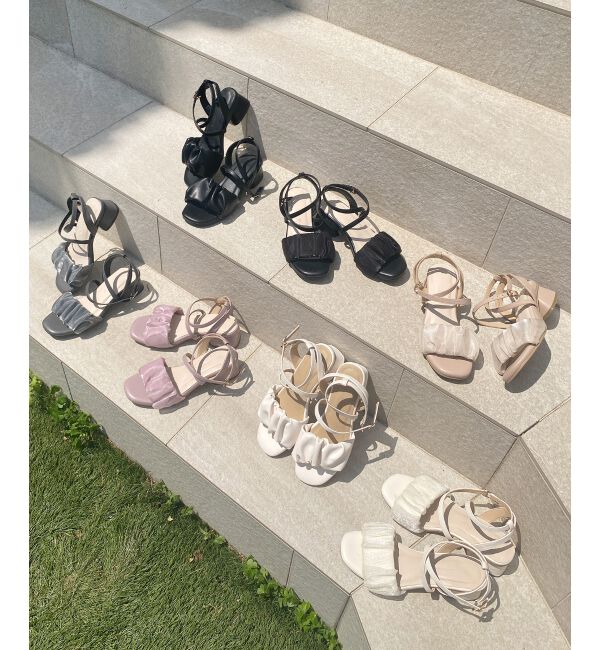  「シアーギャザーサンダル」|サンダル|