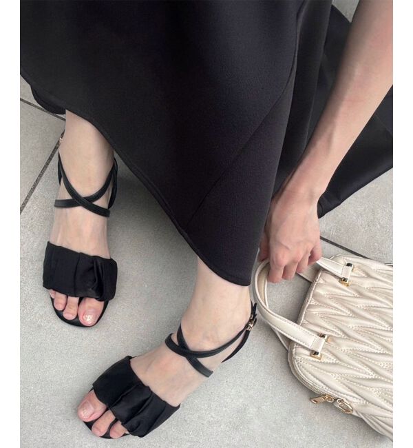  「シアーギャザーサンダル」|サンダル|