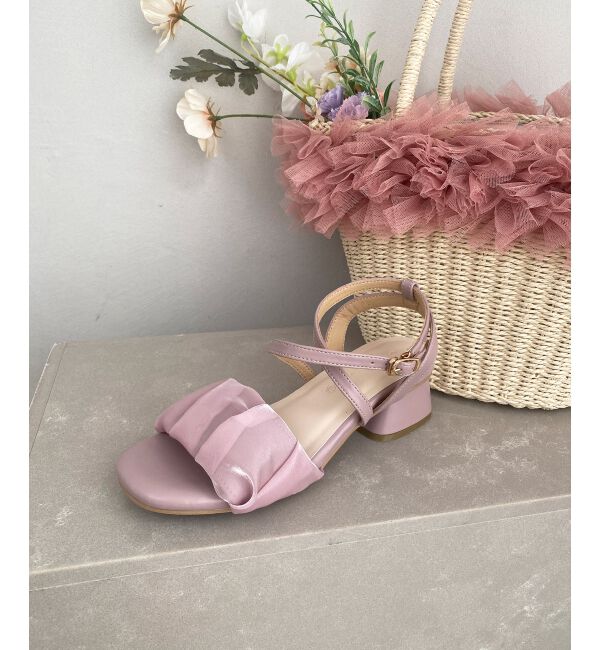  「シアーギャザーサンダル」|サンダル|