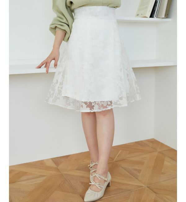 MAJESTICLEGON「バックレースアップフレアスカート」|フレア|オフ