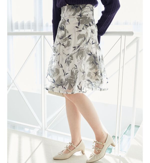 MAJESTICLEGON「バックレースアップフレアスカート」|フレア|