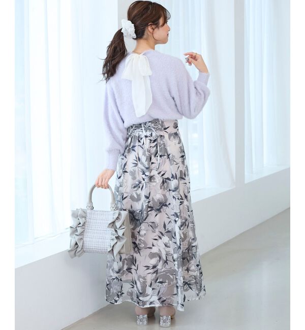 MAJESTICLEGON「バックレースアップフレアスカート」|フレア|