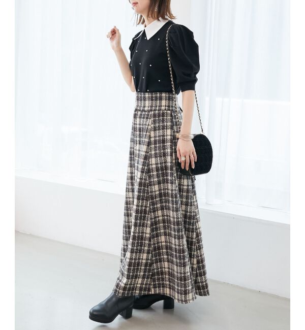 MAJESTICLEGON「バックレースアップフレアスカート」|フレア|