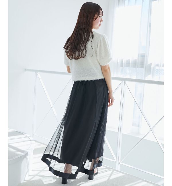 MAJESTICLEGON「バックレースアップフレアスカート」|フレア|