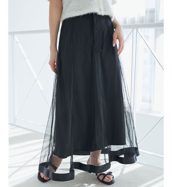 MAJESTICLEGON「バックレースアップフレアスカート」|フレア|