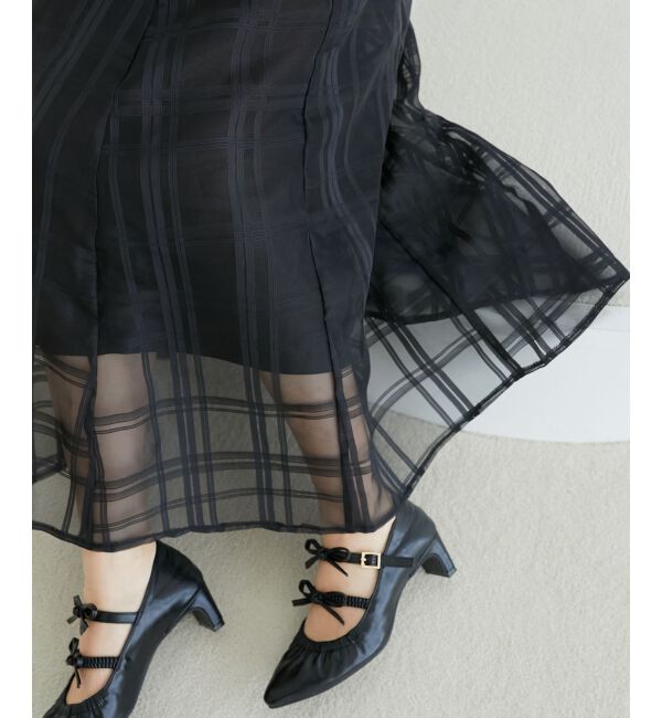 MAJESTICLEGON「バックレースアップフレアスカート」|フレア|