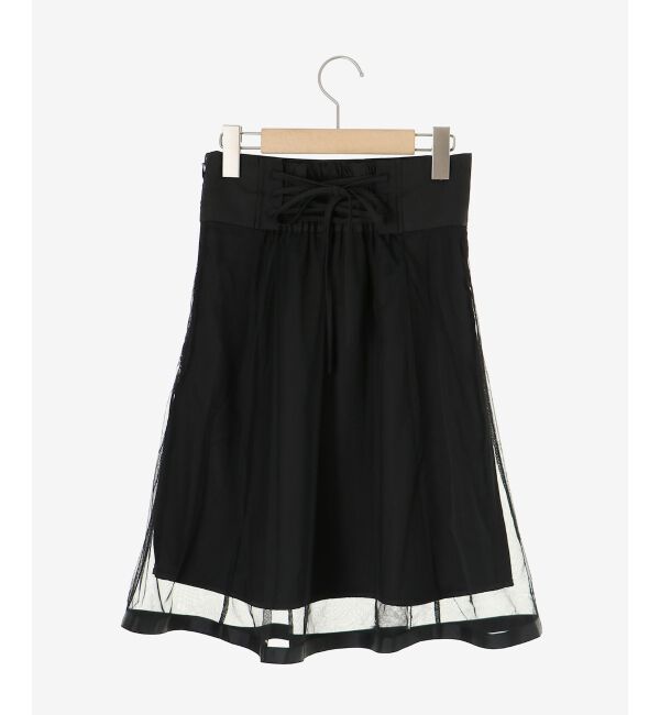 MAJESTICLEGON「バックレースアップフレアスカート」|フレア|
