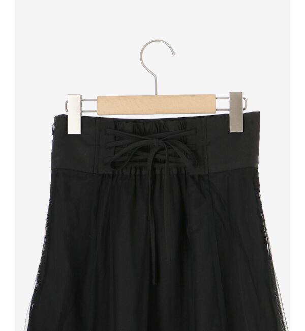 MAJESTICLEGON「バックレースアップフレアスカート」|フレア|