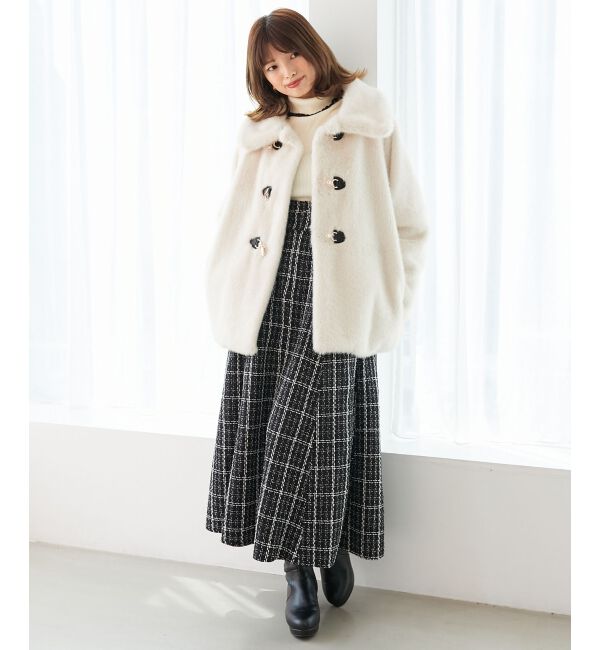 MAJESTICLEGON「バックレースアップフレアスカート」|フレア|