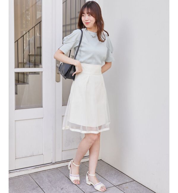 MAJESTICLEGON「バックレースアップフレアスカート」|フレア|