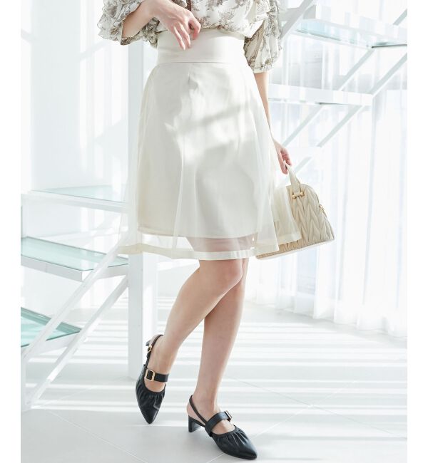 MAJESTICLEGON「バックレースアップフレアスカート」|フレア|