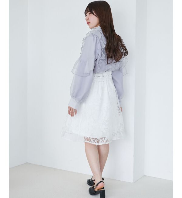 MAJESTICLEGON「バックレースアップフレアスカート」|フレア|