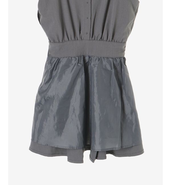  「袖異素材ミニワンピース」|ワンピース|
