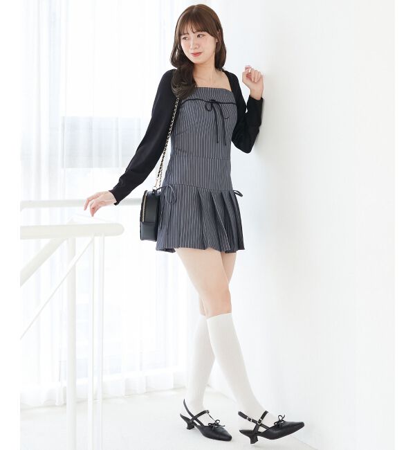  「ドッキングプリーツミニワンピ」|ワンピース|