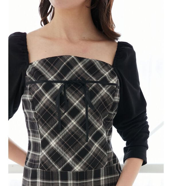  「ドッキングプリーツミニワンピ」|ワンピース|