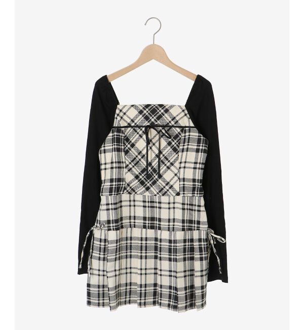  「ドッキングプリーツミニワンピ」|ワンピース|