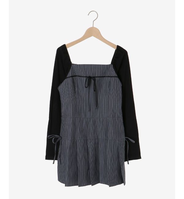  「ドッキングプリーツミニワンピ」|ワンピース|