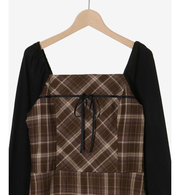  「ドッキングプリーツミニワンピ」|ワンピース|