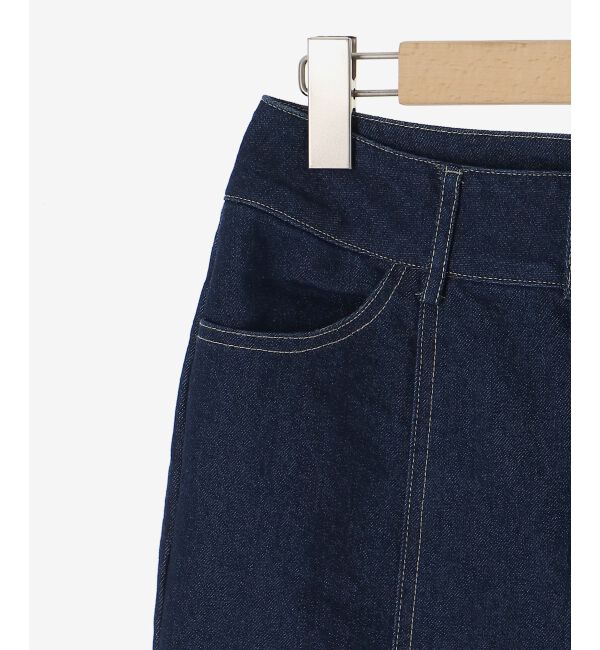  「スリットビジューフレアデニムパンツ」|デニム|