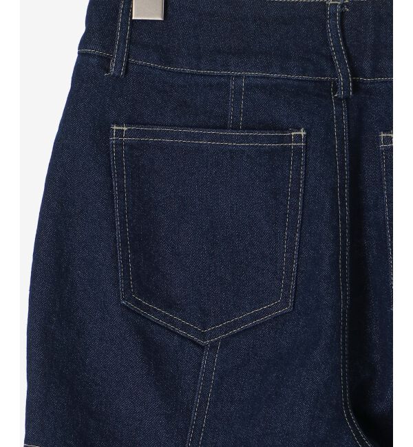  「スリットビジューフレアデニムパンツ」|デニム|