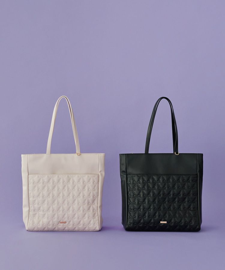 Maison de FLEUR「リボンキルティングキャリーオントート」|トートバッグ|