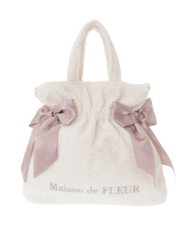 Maison de FLEUR「ボアダブルリボン2Wayトートバッグ」|トートバッグ|