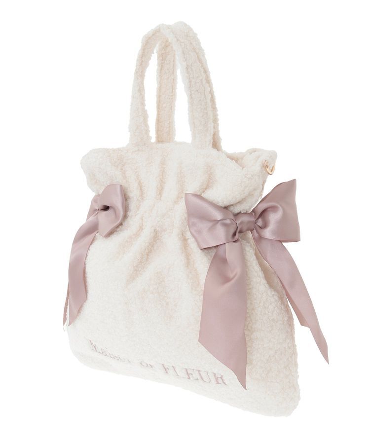 Maison de FLEUR「ボアダブルリボン2Wayトートバッグ」|トートバッグ|