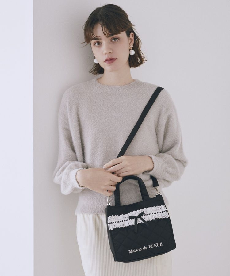 Maison de FLEUR「コットンフリル2Wayトートバッグ」|トートバッグ|