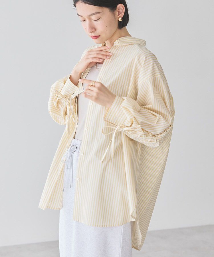 AMERICAN HOLIC「【WEB限定】イージーケアバックギャザーリボンシャツ」|シャツ・ブラウス|