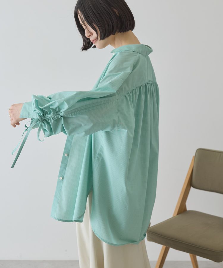 AMERICAN HOLIC「【WEB限定】イージーケアバックギャザーリボンシャツ」|シャツ・ブラウス|