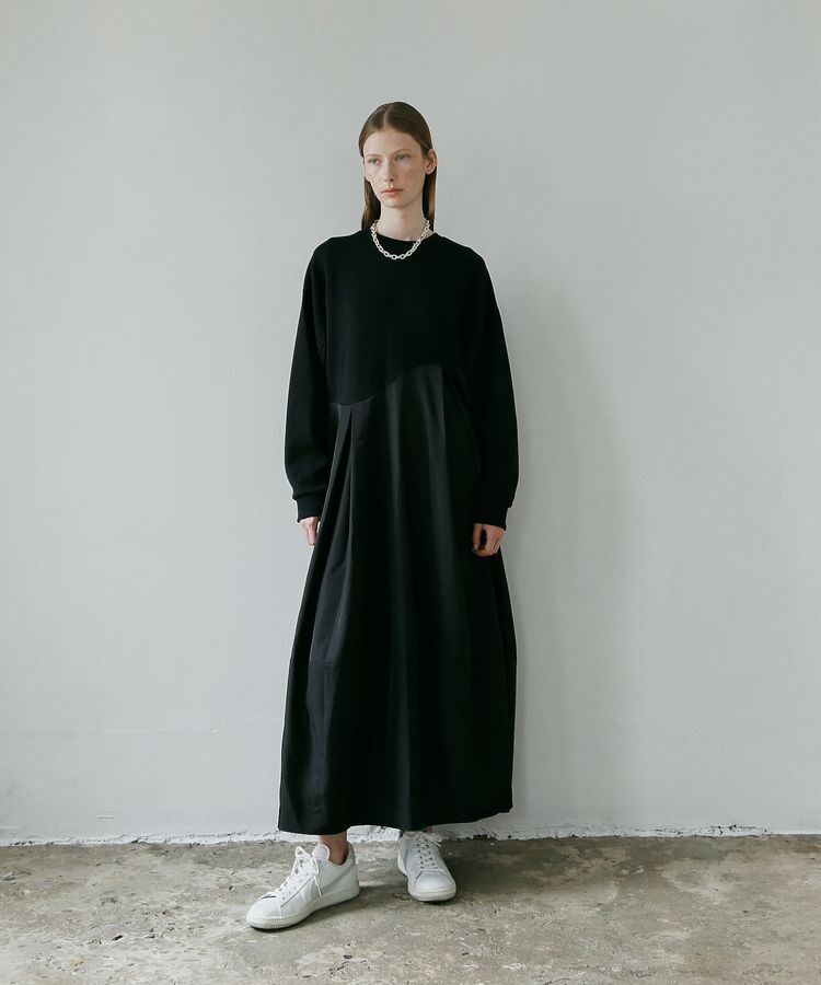 GARAGE OF GOOD CLOTHING「異素材MIXコクーンワンピース」|ワンピース|