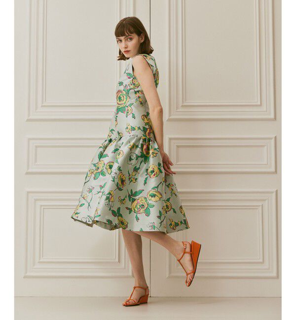 LOULOU WILLOUGHBY「【LOULOU WILLOUGHBY】ETIQUE フラワージャガードワンピース」|ワンピース|