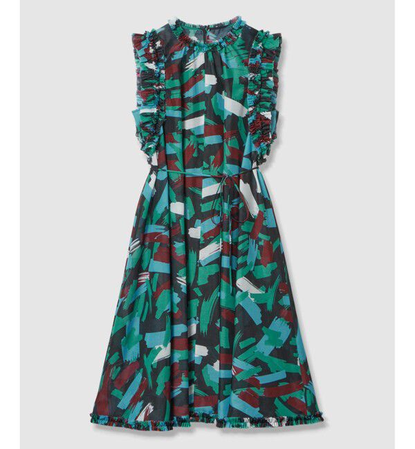 LOULOU WILLOUGHBY「【LOULOU WILLOUGHBY】ブラッシュプリントワンピース」|ワンピース|