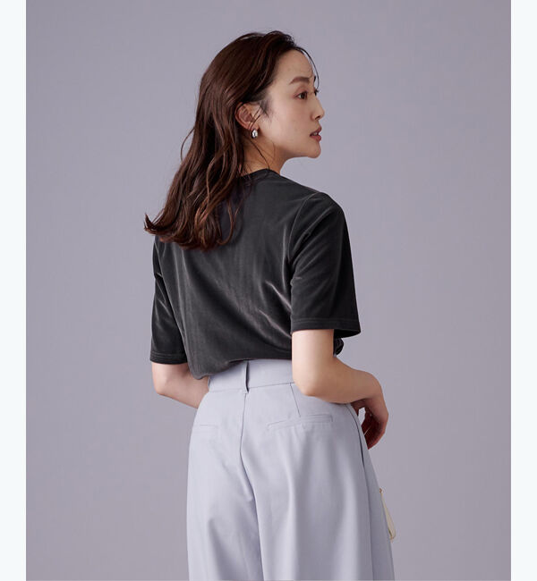 ur's「ベロアハーフスリーブTシャツ」|Tシャツ・カットソー|