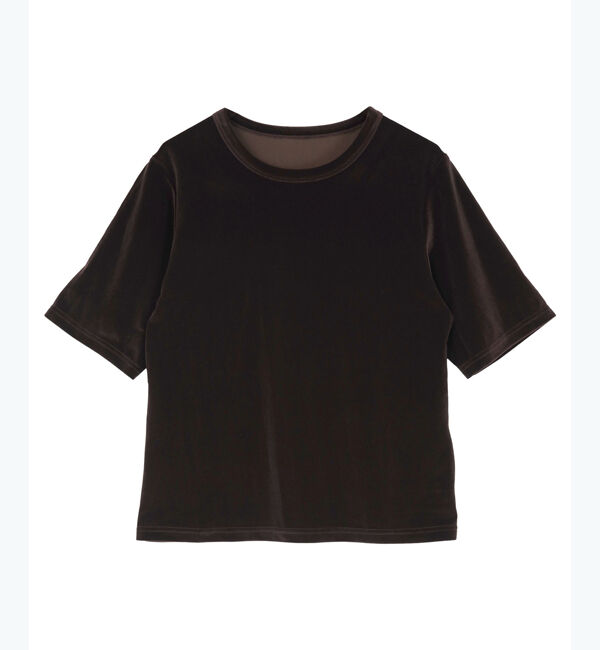 ur's「ベロアハーフスリーブTシャツ」|Tシャツ・カットソー|