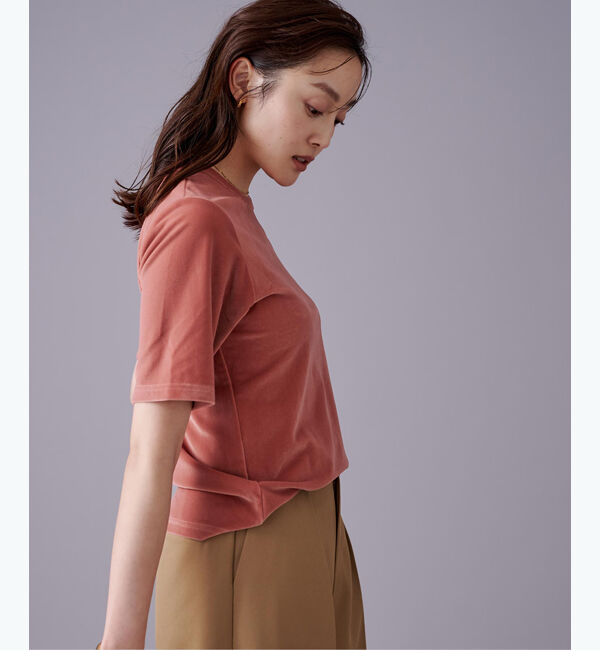 ur's「ベロアハーフスリーブTシャツ」|Tシャツ・カットソー|