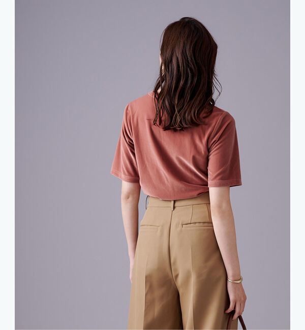 ur's「ベロアハーフスリーブTシャツ」|Tシャツ・カットソー|