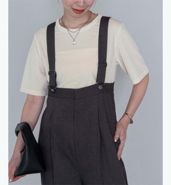 ur's「ベロアハーフスリーブTシャツ」|Tシャツ・カットソー|アイボリー