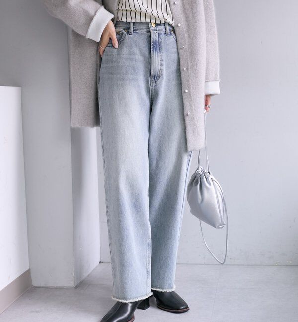  「《リバイバル》【低身長/高身長対応】タテストレッチ足長デニムパンツ」|その他|