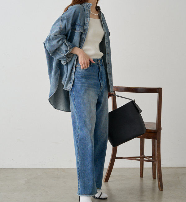  「《リバイバル》【低身長/高身長対応】タテストレッチ足長デニムパンツ」|その他|