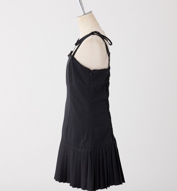  「肩リボン裾プリーツジャンスカ」|ワンピース|