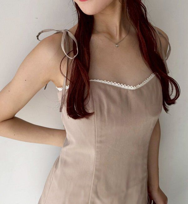  「肩リボン裾プリーツジャンスカ」|ワンピース|