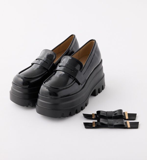  「【２WAY仕様】マイナス3キロ見え厚底ローファー」|その他|ブラック